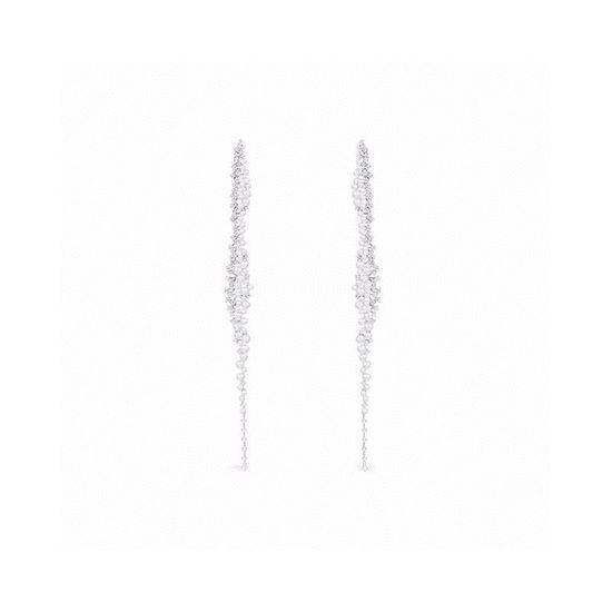 Apm monaco Long Tassel Pearl Drop Earrings