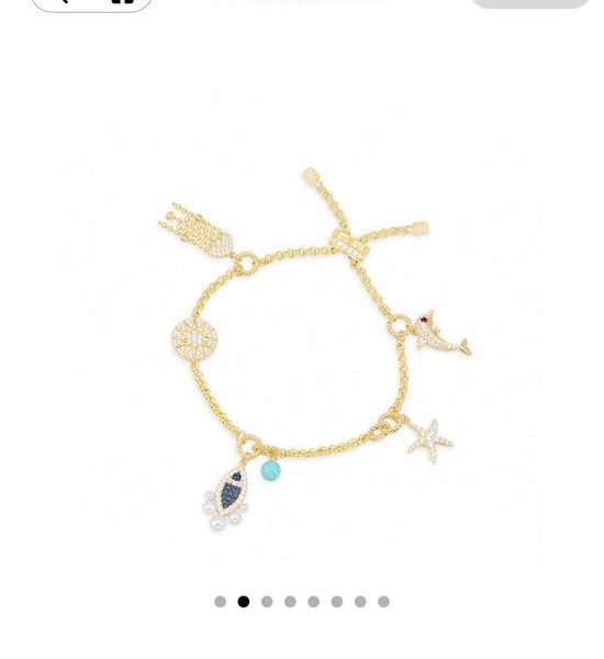 Apm monaco Colorful Gem Adjustable Chain Bracelet