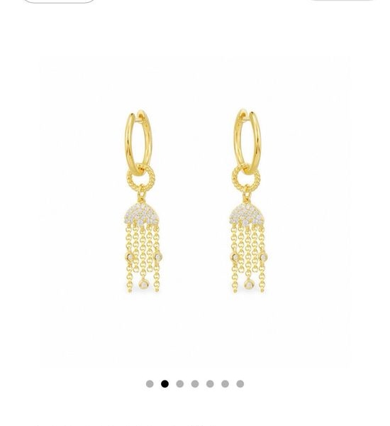 Apm monaco Jellyfish Shape Tassel Circular Earrings