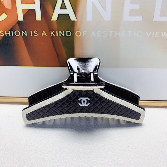 Chanel Leather Quilted Hair Claw Clip