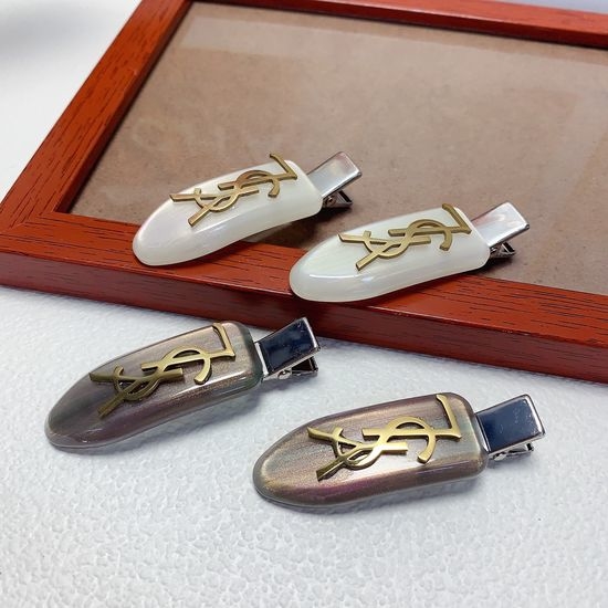 Yves Saint Laurent YSL Titanium Steel Hair Clips Set