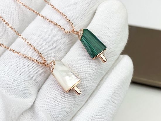 Bvlgari Mother of Pearl Inlay Diamond Necklace
