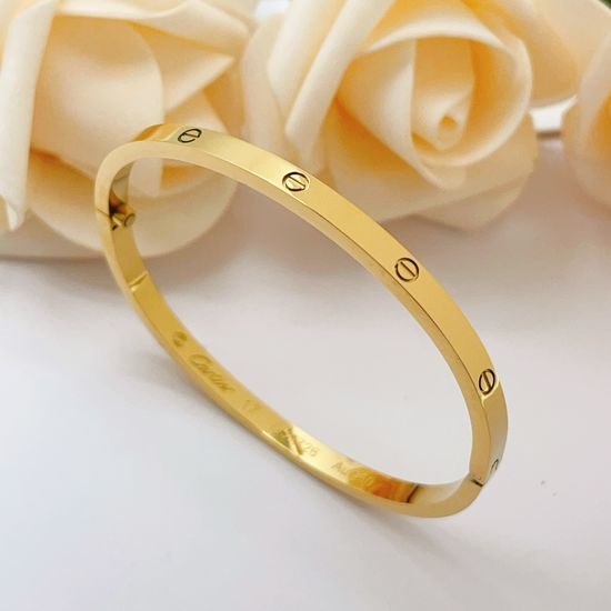 Cartier Gold Narrow Screw Design Bangle