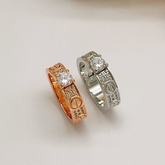 Cartier Single Diamond Pave Band Ring