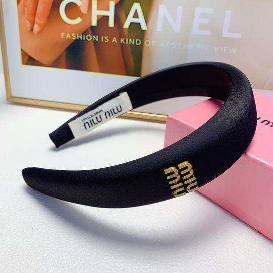 Miu Miu Minimalist Rhinestone Hair Hoop