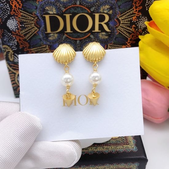 Christian Dior CD Tassel Bullet Stud Earrings