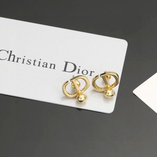 Christian Dior CD Classic Letter Decor Drop Earrings Stylish