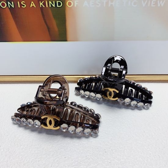 Chanel Rhinestone Stainless Steel Hair Claw Clip
