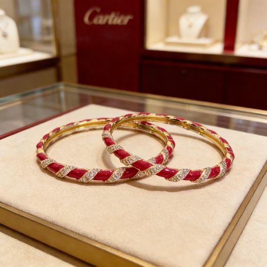 Cartier Premium Diamond Inlaid Classic Bangle