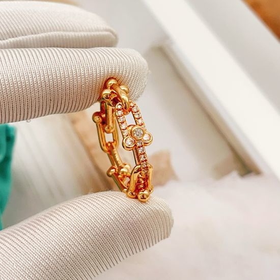 Fendi Rose Gold Horseshoe Buckle Ring