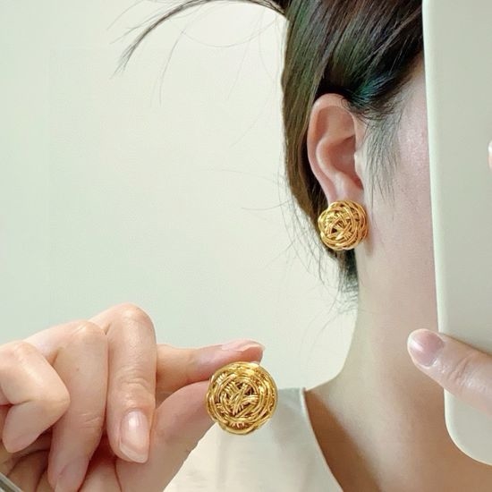 Loewe Retro Gold 3D Twisted Earrings