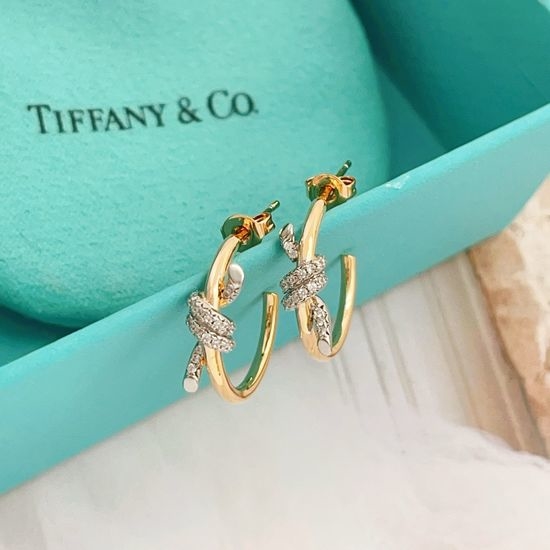 Fendi Diamond Knot Stud Earrings