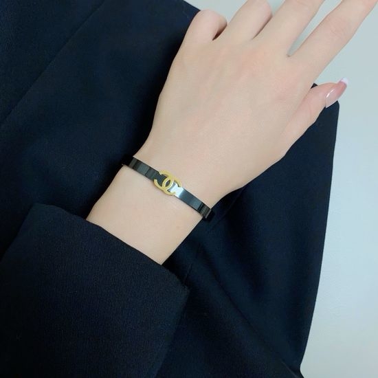 Chanel Glossy Premium Carbon Black Bracelet