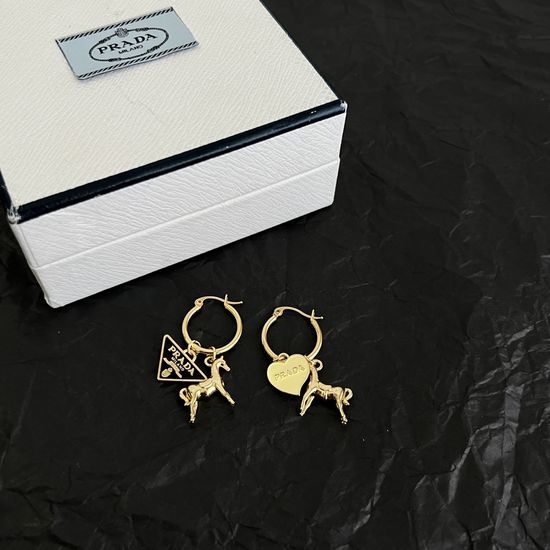 Prada Triangular Shape Elegant Earrings