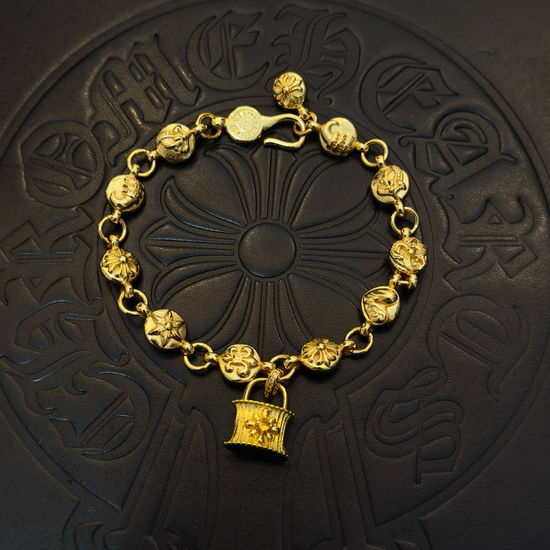 Chrome Hearts Vintage Pattern Engraved Bracelet