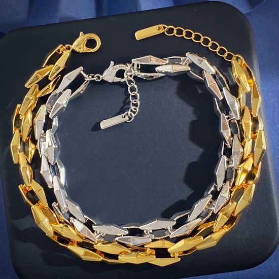 Celine Sleek Polished Metal Bracelet