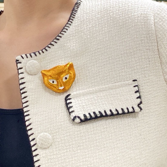 Gucci Fox Head Design Decorative Brooch