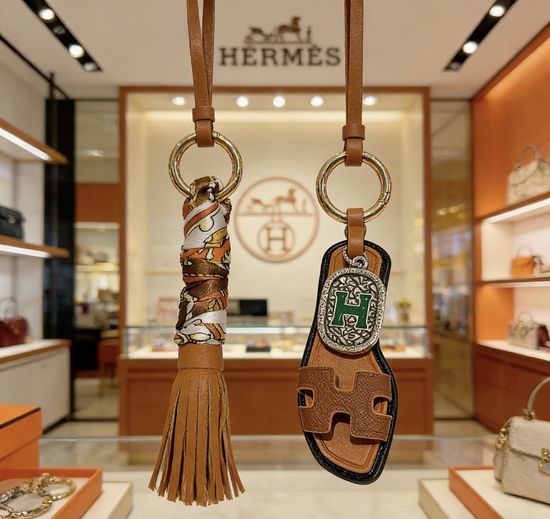 Hermes Thickened Slipper-shaped Keychain Bag Charm