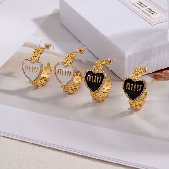 Miu Miu Resin Material Classic Stud Earrings
