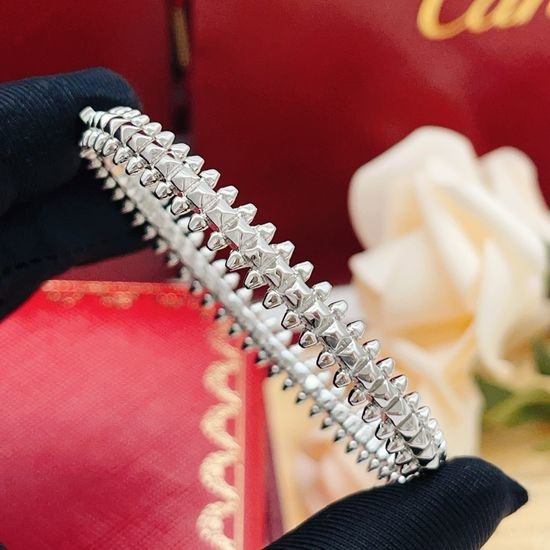 Cartier Silver Tone Rivet Bangle