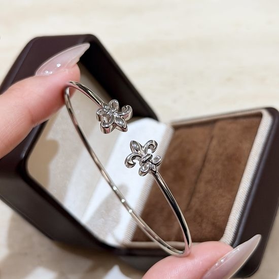 Chrome Hearts Sterling Silver Patterned Bangle