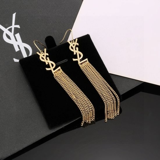 Yves Saint Laurent YSL Sparkling Classic Stud Earrings Elegant Timeless Style
