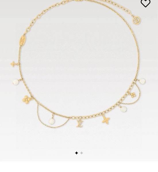Louis Vuitton LV Polished Letter Pendant Necklace