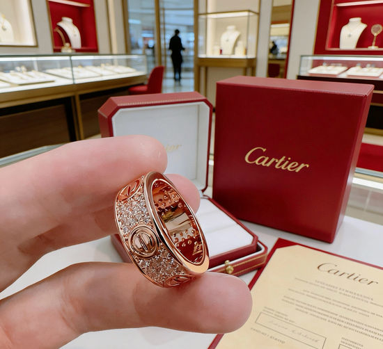 Cartier Gold-plated Diamond Classic Design Ring