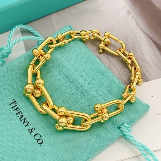 Fendi Gold Gradient Horseshoe Buckle Bracelet