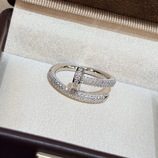 Cartier Full Diamond Open Nail Ring