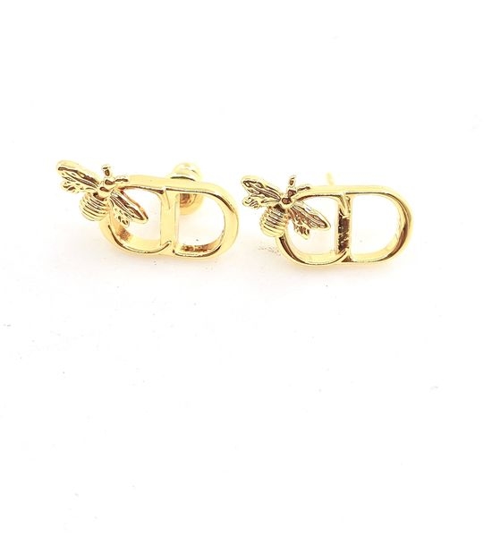 Christian Dior CD Little Bee Cute Stud Earrings