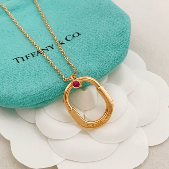 Tiffany & Co. Rose Gold Single Diamond Necklace
