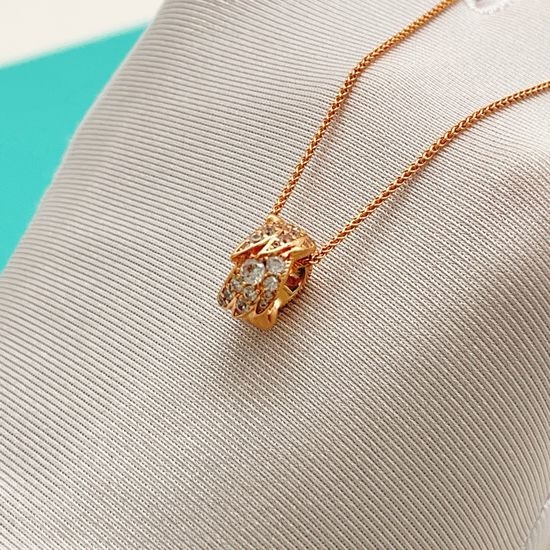 Tiffany & Co. Tiffany Rose Gold Wing Charm Necklace