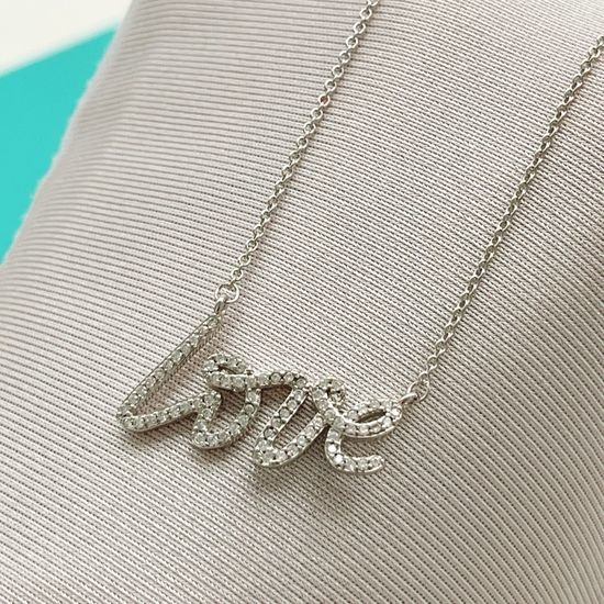 Tiffany & Co. Tiffany Silver Letter Charm Necklace