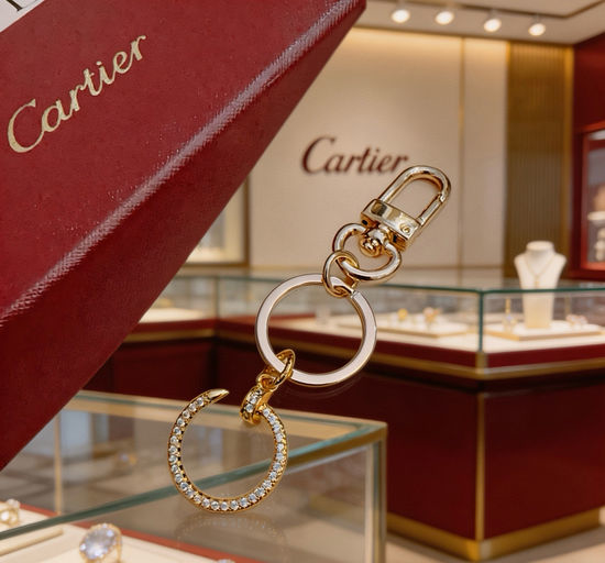 Cartier Vintage Retro Design Keychain Bag Charm