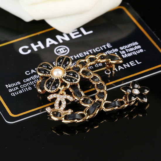 Chanel Diamond Lambskin Enamel Brooch