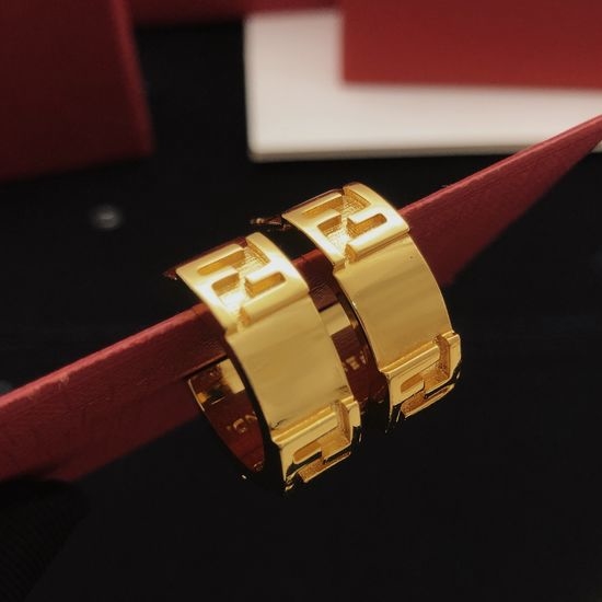 Fendi Polished Smooth Surface Ear Hooks