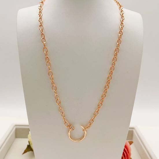 Cartier Rose Gold Nail Shape Necklace