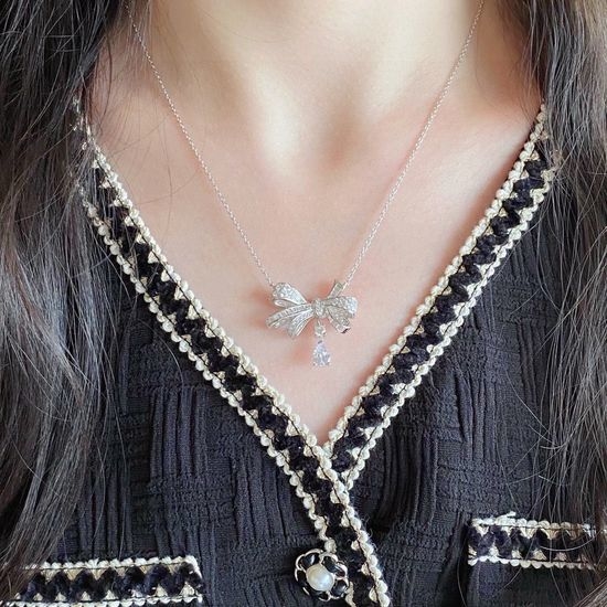 Polo Ralph Lauren Graff Butterfly Pendant with Diamond Accents