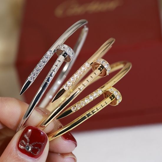 Cartier Nail Shape Zircon Decorative Bangle