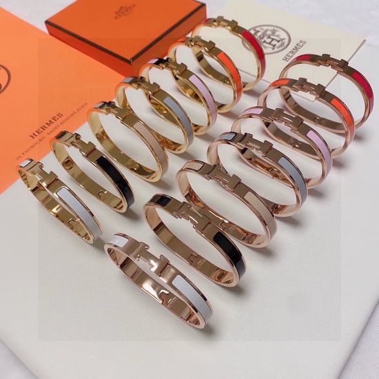 Hermes Enamel Narrow Bangle