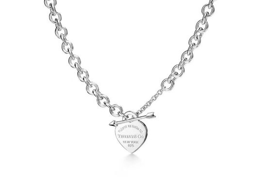 Tiffany & Co. Arrow Buckle Heart Pendant Necklace