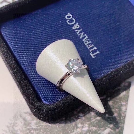 Tiffany & Co. Classic Six Prong Cubic Zirconia Ring