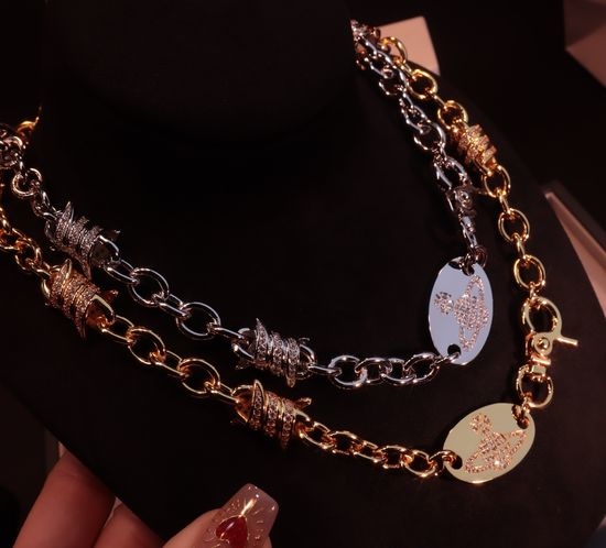 Vivienne Westhood Globe Crystal Decorated Pendant Necklace