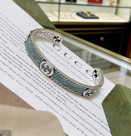 Gucci Marble Charm Double G Classic Bracelet