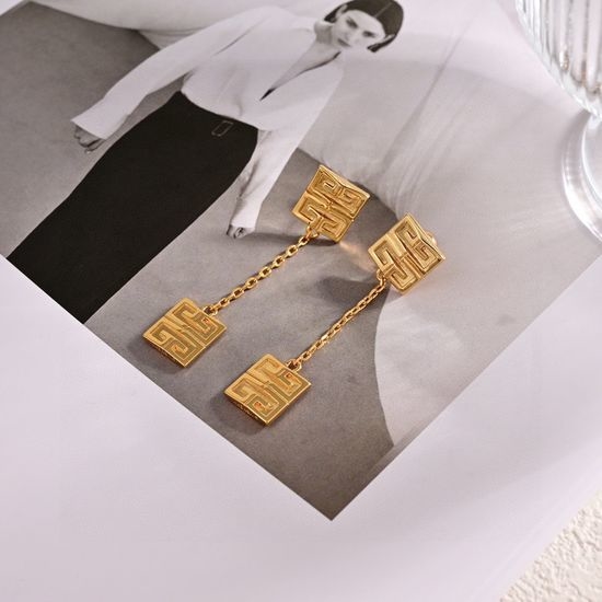 Givenchy Infinity Symbol Elegant Pendant Stud Earrings