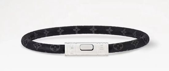 Louis Vuitton LV Reversible Leather Bracelet With Metal Buckle
