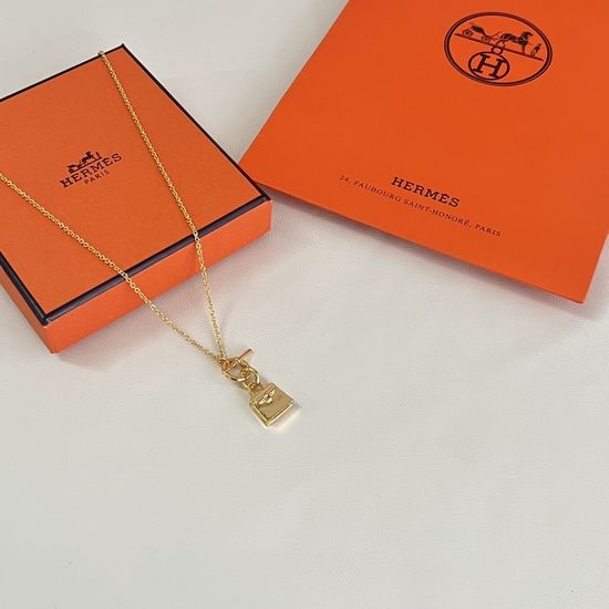 Hermes Premium Cut Bag Shaped Necklace
