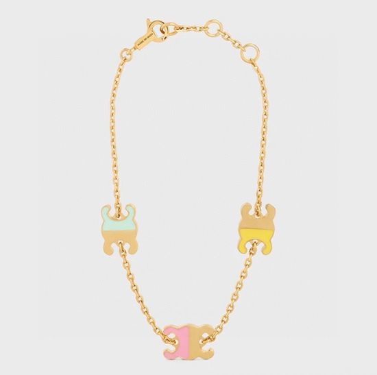 Celine Gold Enamel Bracelet Stylish Unique Design