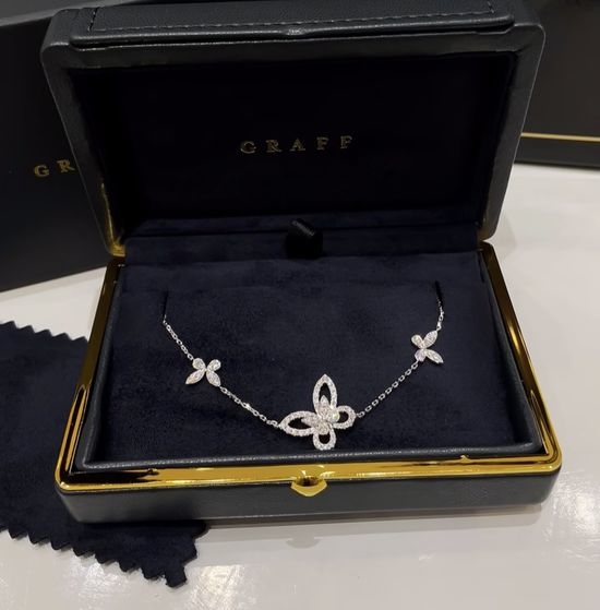 Graff Butterfly Bracelet Platinum Plated Simulated Diamond